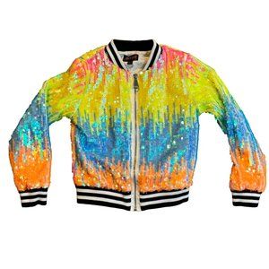 Girls 6 / 6x Jojo's Closet Nickelodeon Rainbow Sequin Jacket